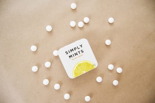 Simply Mints | Meyer Lemon Breath Mints | Pack of Six (180 Pieces Total) | Zesty Lemon, Vegan, Non Gmo, Nothing Artificial