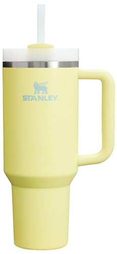 Stanley Quencher H2.0 FlowState Stainless Steel Vacuum Insulated Tumbler with Lid and Straw for Water, Iced Tea or Coffee, Smoothie and More, Pomelo, 40oz