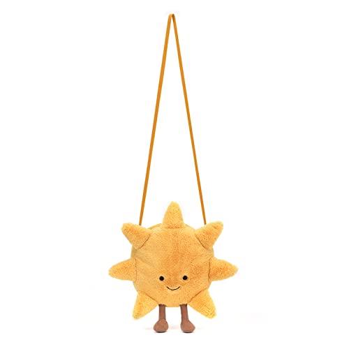 Jellycat Amuseable Sun Plush Bag Crossbody Purse with Zip Top Gifts for Kids Girls Tweens and Teens