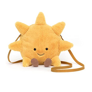 Jellycat Amuseable Sun Plush Bag Crossbody Purse with Zip Top Gifts for Kids Girls Tweens and Teens