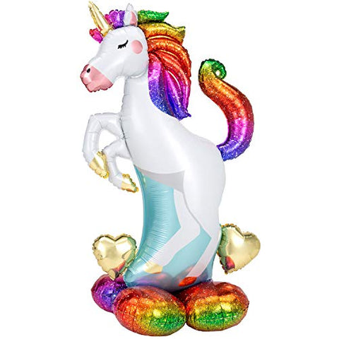 amscan 55" Anagram Unicorn Airloonz Foil Balloon, Multicolor