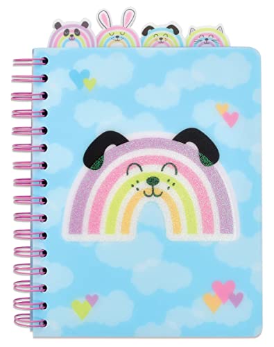 iscream Rainbow Friends Spiral-Bound Tabbed Lined Page 8.5" Journal