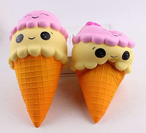 Anboor 9.1 Inches Squishies Jumbo Slow Rising Kawaii Cute Squishies Ice Cream Cone Cake Scented of Decompression Toys Stress Relief Kid's Toys