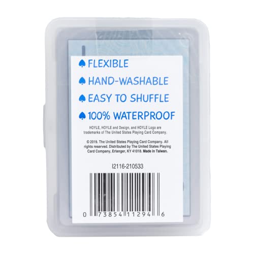 Hoyle Waterproof Playing Cards, Clear, 1 Deck