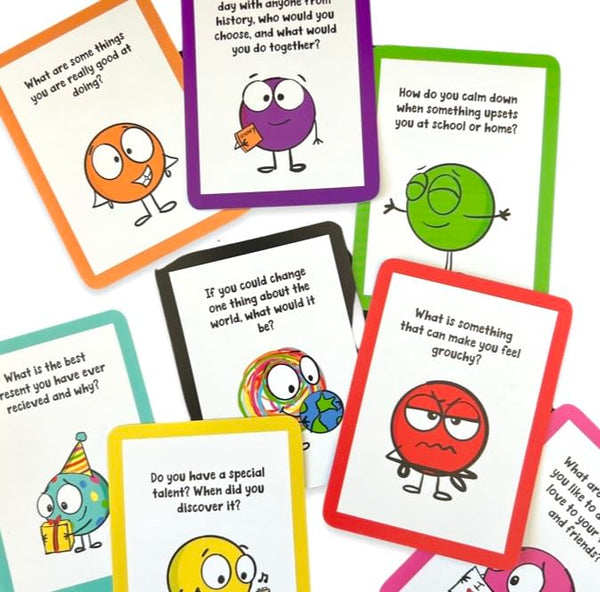 A Little SPOT 101 Get to Know Me Conversation Cards for Kids-Build Connections, Perfect Conversation Starters, Take Anywhere