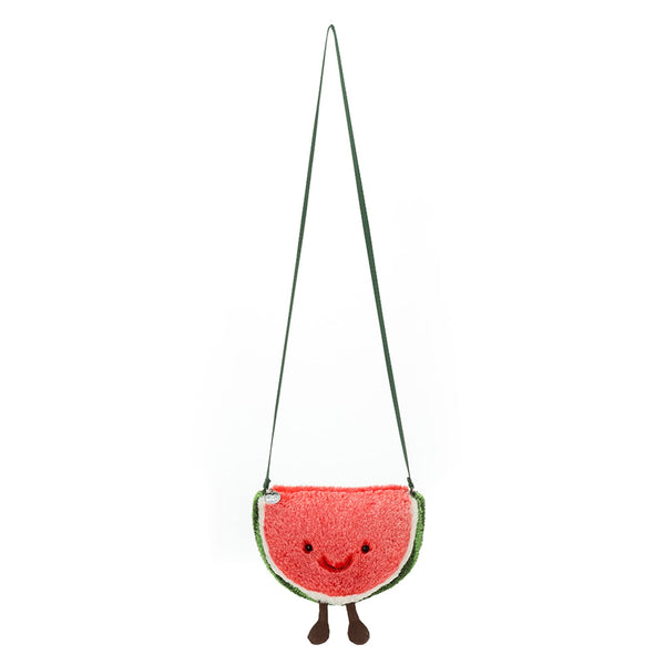 Jellycat Amuseable Watermelon Plush Bag Crossbody Purse with Zip Top Gifts for Kids Girls Tweens and Teens