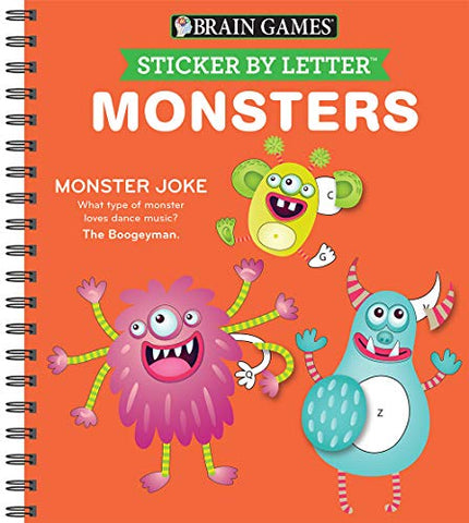 Brain Games - Sticker by Letter: Monsters (Sticker Puzzles - Kids Activity Book)