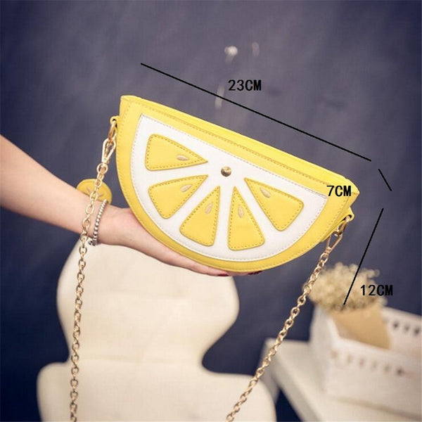 Barabum Novelty Purse Lemon multi function Cross-body Messenger Shoulder Hand Bag Purse for Women and Girls (Lemon)