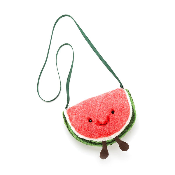 Jellycat Amuseable Watermelon Plush Bag Crossbody Purse with Zip Top Gifts for Kids Girls Tweens and Teens