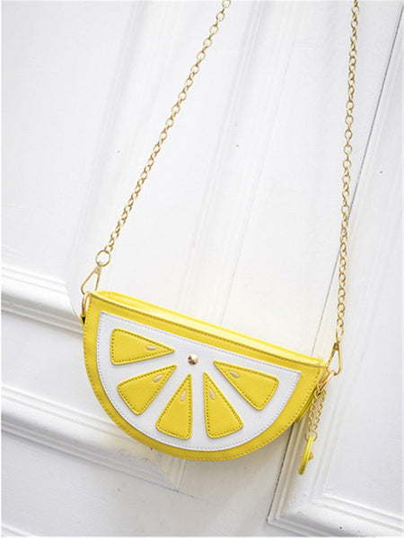 Barabum Novelty Purse Lemon multi function Cross-body Messenger Shoulder Hand Bag Purse for Women and Girls (Lemon)