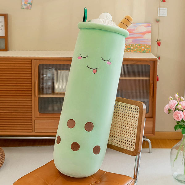 Rexinc Boba Plush 36-Inch Large/Jumbo Kawaii Plushies Bubble Tea Giant Cute Squishy Long Body Pillow Cartoon Soft Stuffed Toy Gift for Kids