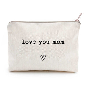 Love You Mom, Mom Gift, Makeup Bag, Best Mom Ever, Mom Gift From Daughter, Best Mom Ever Bag, Cosmetic Bag, Makeup Organizer, Bag Gift (love you mom)