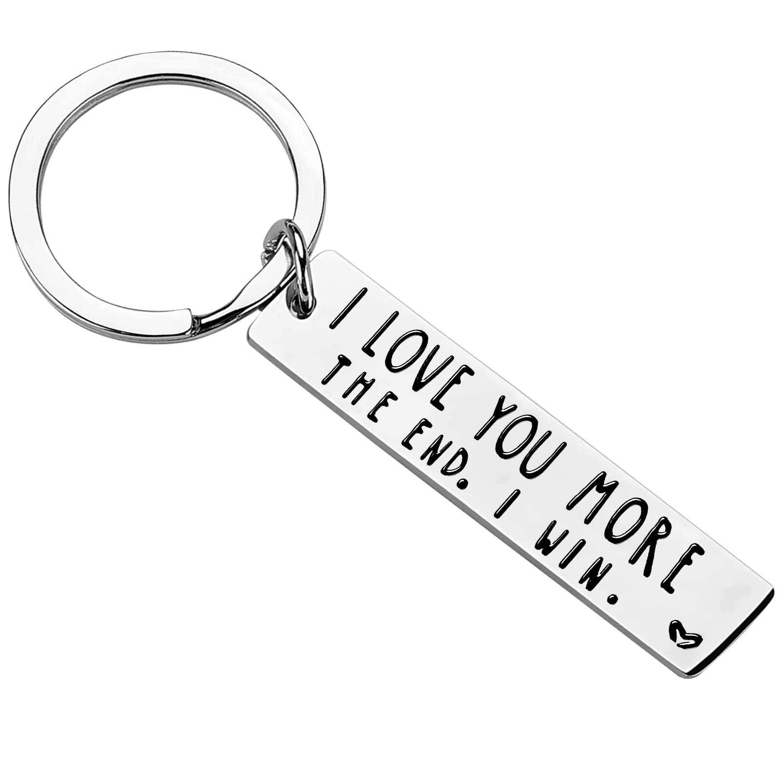 PLwelth Couple Keychain I Love You More Keychain for Boyfriend Girlfriend Valentine’s Day Gifts Couple Gifts for His and Her Christmas Anniversary Birthday Gifts for Soulmates Best Friends