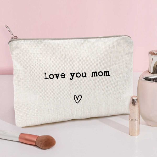 Love You Mom, Mom Gift, Makeup Bag, Best Mom Ever, Mom Gift From Daughter, Best Mom Ever Bag, Cosmetic Bag, Makeup Organizer, Bag Gift (love you mom)