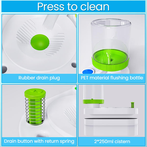 Brush Rinser Water Paint Cleaner: 2023 NIUCOO Paint Brush Rinser Dispenser Multifunctional Water Recycling Rinse Automatic Paintbrush Cleaner for Acrylic Watercolor Water-Based Paints