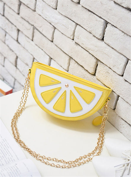 Barabum Novelty Purse Lemon multi function Cross-body Messenger Shoulder Hand Bag Purse for Women and Girls (Lemon)