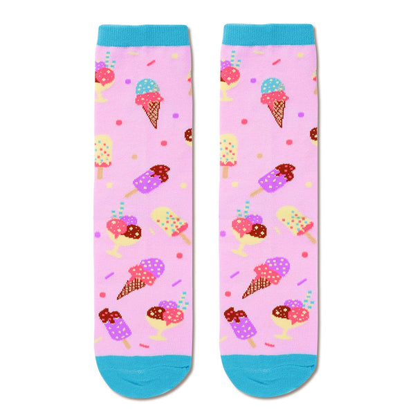 sockfun Funny Ice Cream Socks Women Teen Girl, Novelty Ice Cream Gifts, Bring Me Ice Cream Socks, Pink